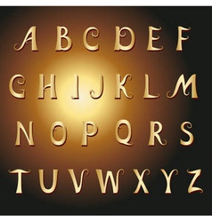 Font vintage gold vector image