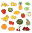 Fruit stickers vector image