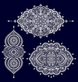 Bohemian indian mandala towel print vintage henna vector image