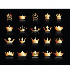 Crown icons vector image