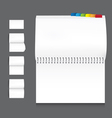 Collection of book blank white paper on white back Collection of book blank white paper on white back vector image