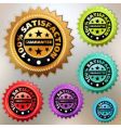 Satisfaction labels vector image