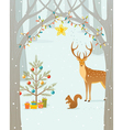 Christmas forest vector image