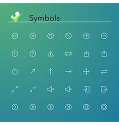 Symbols Line Icons vector image