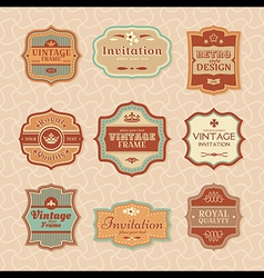 Set of floral frames vector image
