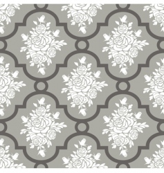 White roses seamless pattern vector image