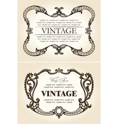 Vector vintage beige abstract frames ornament vector image