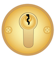 Gold keyhole vector image