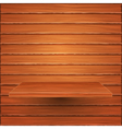 Wooden shelf vector image
