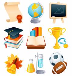 Education icon set vector image