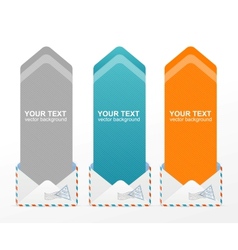 Colorful text box arrow vector image
