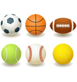 Team sport balls vector image