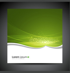 Banners modern wave green background vector image
