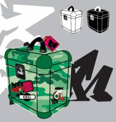 Record box vector image