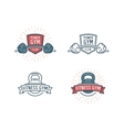 Fitness logo set vector image