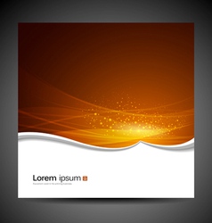 Banners modern wave orange background vector image
