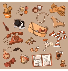 Female things vintage style vector image