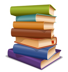 Multi colored books Multi colored books vector image