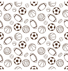 Sports seamless pattern vector image