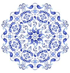 White and blue plate vector image