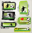 Soccer retro grunge banners vector image
