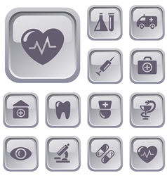 Medical buttons vector image
