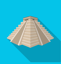Chichen itza icon in flat style isolated on white vector image