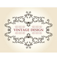 Vector vintage royal old frame ornament decor text vector image