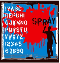 Spray font vector image