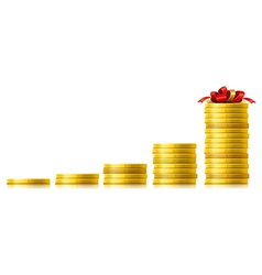 Coins growth Coins growth vector image