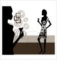 Stylish girl vector image