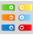 Tabs with icons vector image