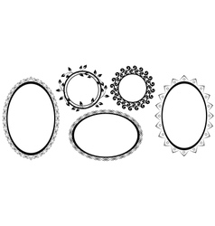 Black frames with tracery vector image