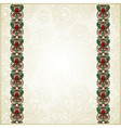 Ornate floral pattern with ornament vector image