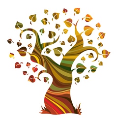 Multicolour abstract tree vector image