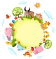Easter card vector image