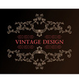 Vector vintage royal retro frame ornament decor vector image