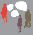 Talking people vector image
