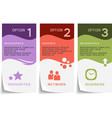 Infographic design with paper flyers vector image