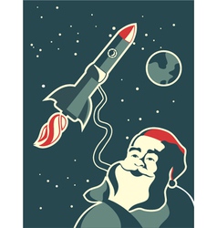 Space santa vector image
