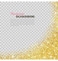 Gold glitter texture with sparkles Gold glitter texture with sparkles vector image