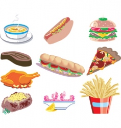 Food icons vector image