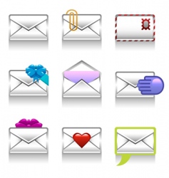 Mail icons vector image