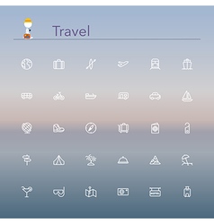 Travel Line Icons vector image