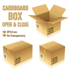 Cardboard boxes with icons vector image