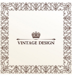 Vector vintage royal retro frame ornament vector image