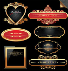 Decorative ornate golden frames vector image