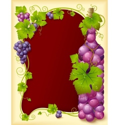 Grape frame vector image