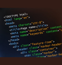 Source code screen Royalty Free Vector Image - VectorStock