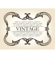 Vintage brown abstract frame ornament vector image